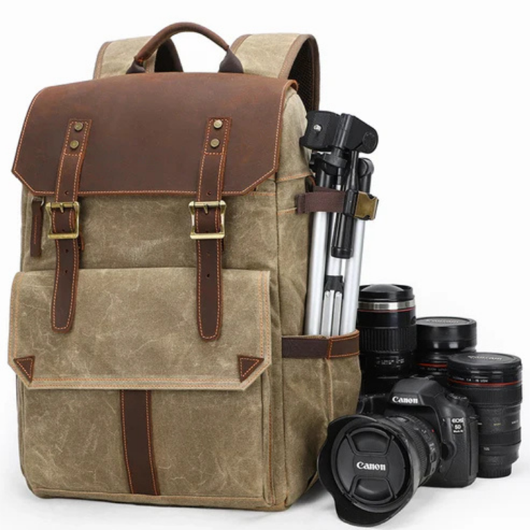 Tossae Vintage Camera Adventure Backpack