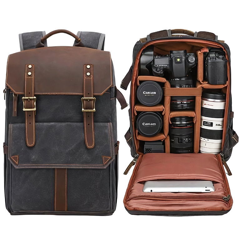Tossae Vintage Camera Adventure Backpack