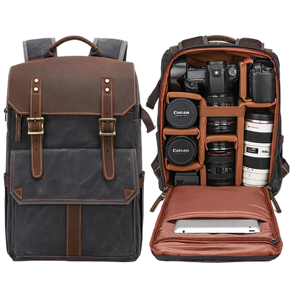 Tossae Vintage Camera Adventure Backpack